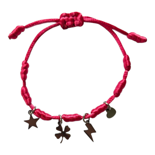FUCSIA CHARM BRACELET