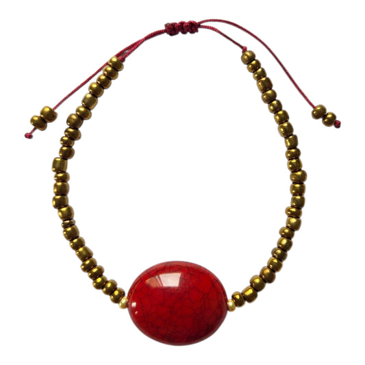 BRONZE WINE RED BRACELET